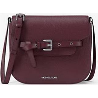 MK Emilia Small Pebbled Leather Saddle Crossbody Bag - Red - Michael Kors - ONE SIZE