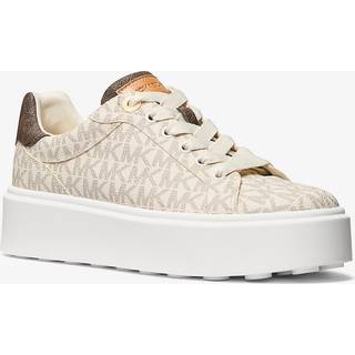 MK Romey Two-Tone Logo Platform Trainers - Natural - Michael Kors - EU 36