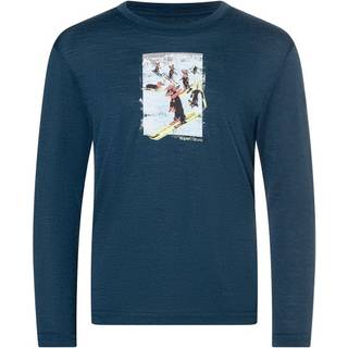 super.natural Kid's Dachshund Party L/S Merino undertøj Børn størrelse 128 farve blå