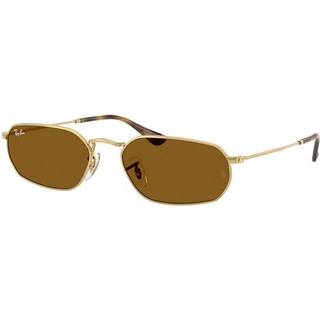 Ray - Ban Unisex RB3947 001/33 Solbriller Metal Guld Brun Geometrisk Normal