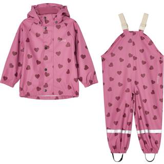 Kuling San Marino Uforet Regnsæt Mauve Hearts  122/128 cm  Lilla  122/128 cm  Unisex