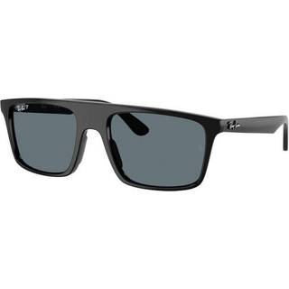 Ray - Ban Unisex Ray - Ban RB2222 901/3R Solbriller Acetat Sort Blå Firkantet Polariseret