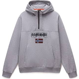 Napapijri Burgee Half Zip Hoodie 2.0 Hoodie Herrer størrelse S farve grå