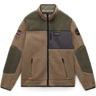 Napapijri Yupik Full Zip 3 Fleecejakke Herrer størrelse XL farve brun