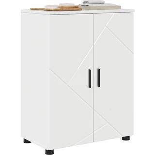 Badeværelsesskab med opbevaring Høj gloss hvid 60 x 35 x 80 cm