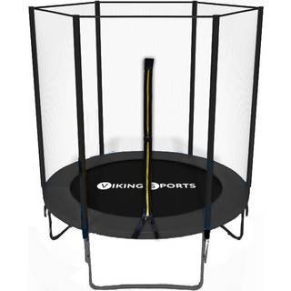 Viking Sports trampolin med sikkerhedsnet, sort, Ø183 cm, maks. 50 kg.