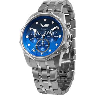 Vostok Europe JS20-125A750-B Damen-Uhr Chronograph Vilnele Stahl/Blau