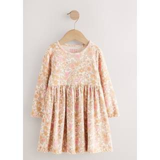 Next Floral Long Sleeve Ribbed Dress (3mths-7yrs) - 3-4 Yrs