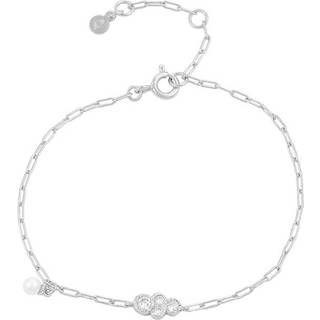 Hultquist Scarlet armbånd i sølv med perle og zirkonia