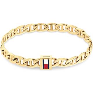 Enamel Flag Gold-Plated Chain-Link Bracelet