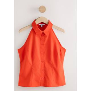 Next Red Sleeveless Fitted Shirt - EU 40 (UK 12)