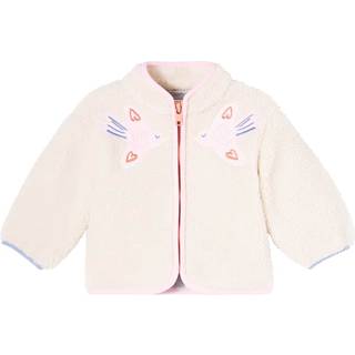 Stella McCartney Kids Embroidered teddy fleece jacket - beige - M 24