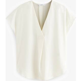Next Relaxed Fit Kortærmet Overhead V-hals Bluse