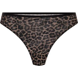 Hunkemöller Højtaljet stringtrusse Leopard Tara sort