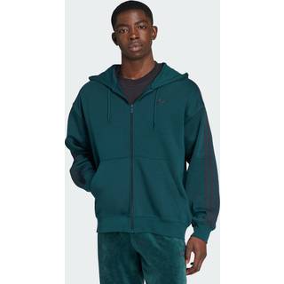 adidas Adicolor Oversize Full-Zip hættetrøje - Aurora Ivy / Black - L