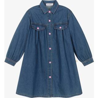 Billieblush Billieblush Blue Long Sleeve Button Through Denim Dress - 152158cm