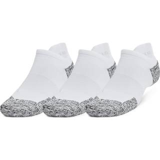 Under Armour ArmourDry® Unisex Run Cushion 3-Pack No Show Socks White / Halo Gray / Reflective M
