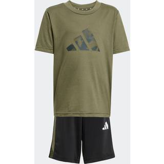 adidas adidas Train Essentials Camo Logo Spædbarn Børne T-shirt og Shorts Sæt