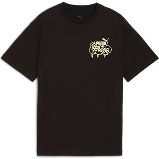 PUMA MID90s Graphic Tee II Youth, Clothing, Black, 11-12Y