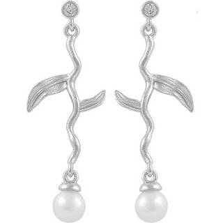 Hultquist Marigold øreringe i sølv med perle og zirkonia