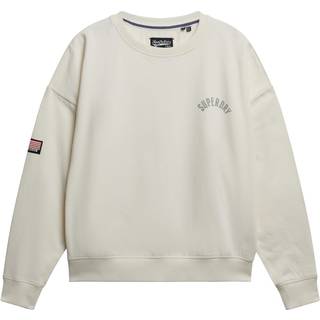 Superdry Superdry Cream Athletic Essentials Printed Crew Sweatshirt
