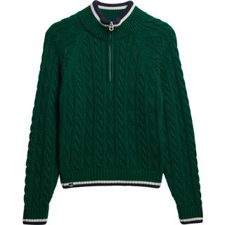 Superdry Superdry børstet kabeltrøje med rullekrave