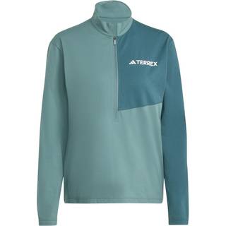 adidas Terrex MT Half-Zip Running Shirt Women - Dark Green, Green, Size S - dark_green