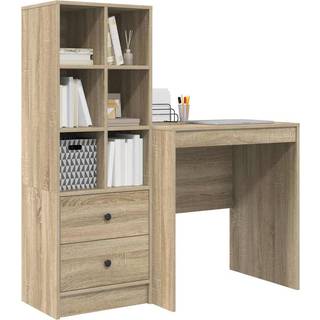 Skrivebord Med Opbevaring 2 Dele Sonoma Eg 70 X 50 X 76 Cm