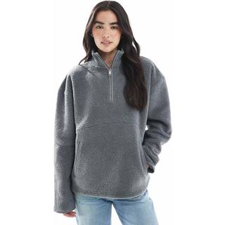 South Beach South Beach fleece-trøje med Borg-logo på ryggen og kvart lynlås