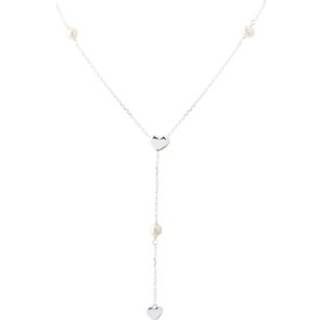 Aqua Dulce - Karla Ball Y-halskæde i sølv med perler