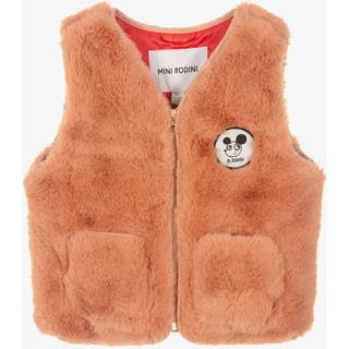 Mini Rodini Ritzratz Patch-vest I Imiteret Pels Pink  Pink 128/134 cm  Lyserød  128/134 cm  kvinde