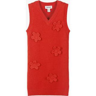 Mini Rodini GOTS Strikket Blomstervest-kjole Red  Red 140/146 cm  Rød  140/146 cm  kvinde