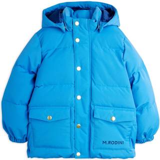 Mini Rodini Solid Puffer-jakke Blue  Blue 116/122 cm  Blå  116/122 cm  kvinde