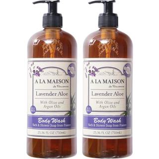 A LA MAISON French Hydrating Liquid Body Wash Lavendel Aloe - Naturlig kropsvask lavet med teriske olier - Biologisk nedbrydelig plantebaseret v