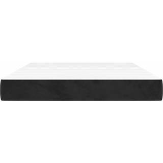 Springmadras Med Pocketfjedre 80X200X20 Cm Fløjl Sort - 140 x 220 cm