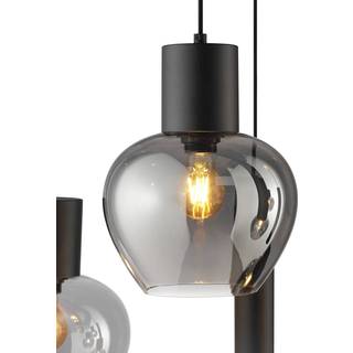 Brilliant Hængelampe Ligari, Aluminium/grå/zink, Stue/spisestue, Glas