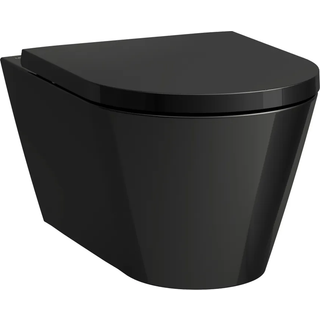 Kartell by LAUFEN rimless væghængt toilet uden sæde, sort højglans