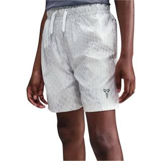 Vævede Kobe-basketballshorts til større børn - hvid - XL