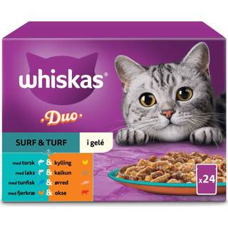 Whiskas portionsposer, surf&turf, 24x85 g