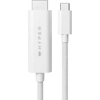 Hyper HyperDrive HDMI til USB-C kabel 2,5 m (hvid)