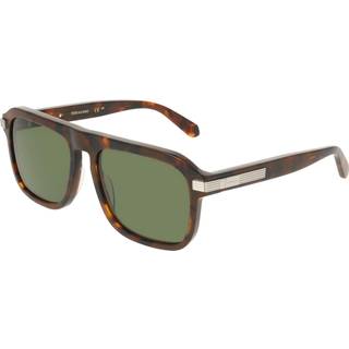 Ferragamo Mand SF2087S 240 Solbriller Acetat Havana Grøn Firkantet Normal