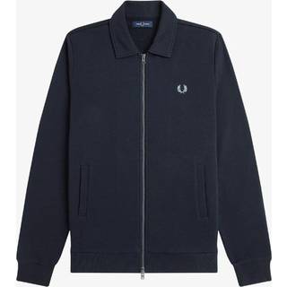 Fred Perry Zip Through Collared Sweatshirt Navy