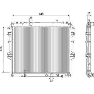 VALEO 701259 Radiator Aluminium, uden kølemiddelregulering