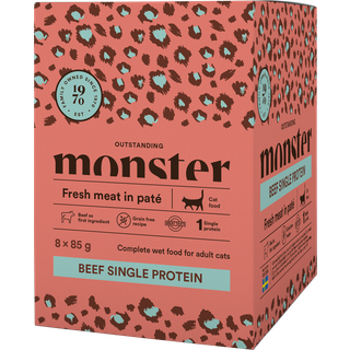 Monster Cat Pouches Adult Beef - 8x85 g