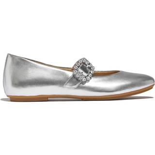 FitFlop FitFlop Silver FitFlop Delicato Crystal Buckle Leather Mary Janes Shoes - eu355