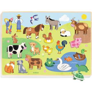 Puslespil m. 22 brikker - Bondegårdsliv