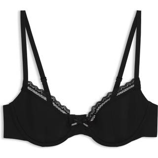 BH med blondedetalje i mikrofiber med stræk