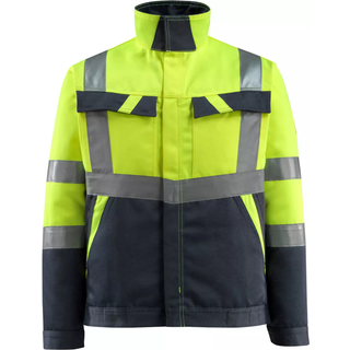 MASCOT SAFE LIGHT Forster arbejdsjakke, hi-vis gul/mørk marine - XL