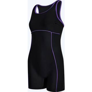 Watery badedragt med ben til damer - Tirta - Sort/lilla - Badedragter