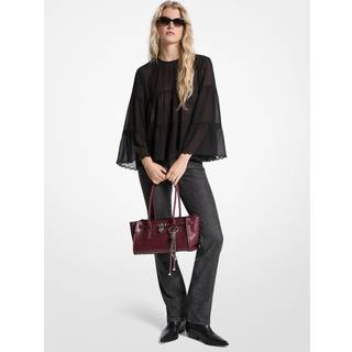 MK Tiered Georgette Blouse - Black - Michael Kors - XXS